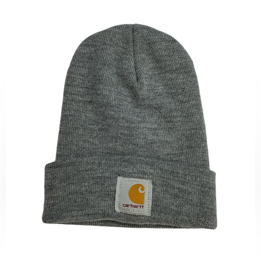 Carhartt Gray Cuffed Knit Beanie Hat
